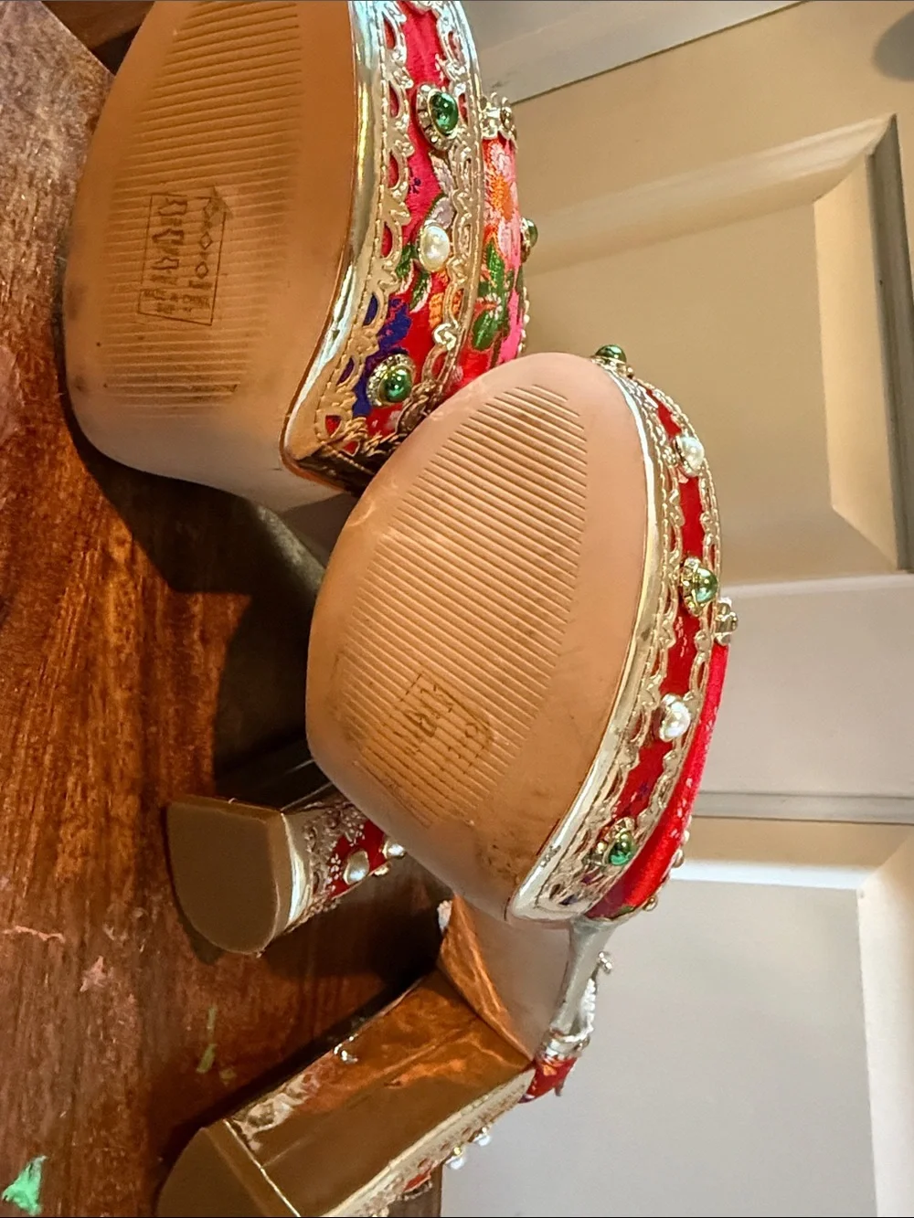 Azalea Wang Cici Red Platform heels